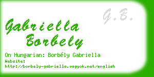gabriella borbely business card
