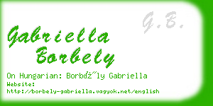 gabriella borbely business card
